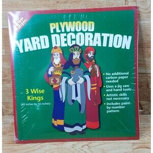 Plywood Yard Decoration 3 Wise Kings Jigsaw Pattern Christmas Holiday 35x55